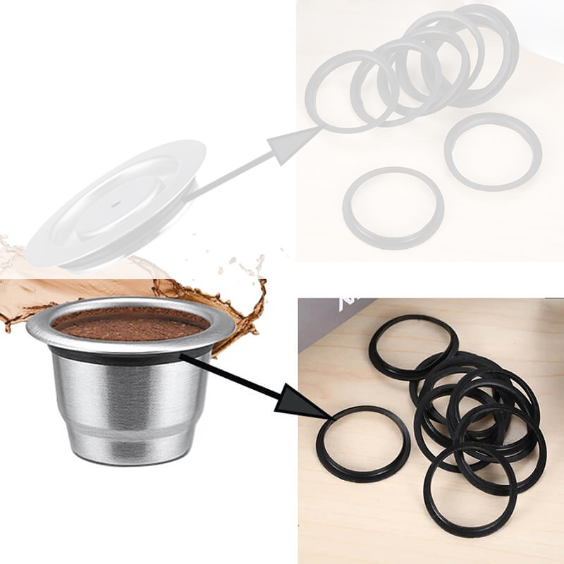 Szilikon tömítés Nespresso kompatibilis újratölthető kávékapszula-testhez, 5 db - Image 2