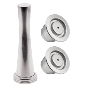 2 db tölthető kávékapszula Nespresso kávéfőzőkhöz tamperrel