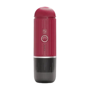 Hordozható akkumulátoros kávéfőzőgép beépített vízmelegítővel, piros