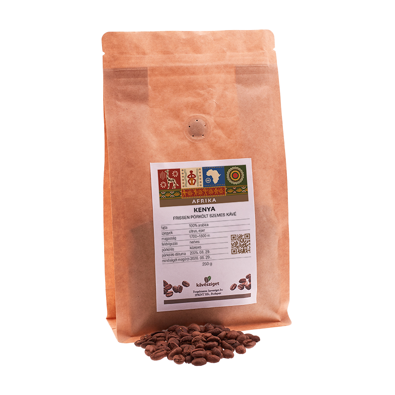 Kenya Arabica frissen pörkölt szemes kávé