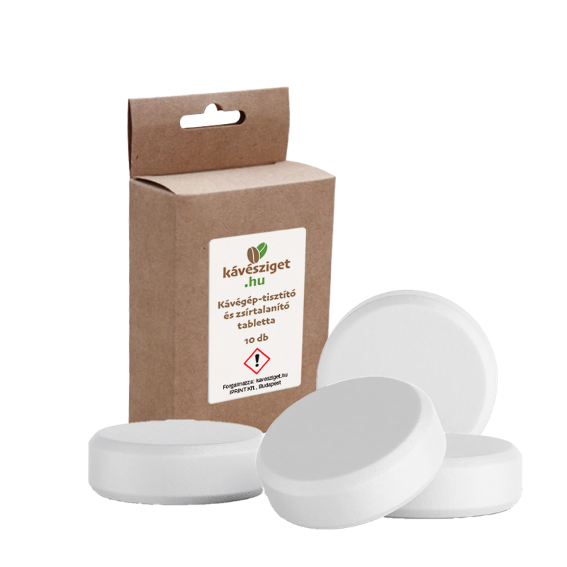 Kávégép-tisztító és zsírtalanító tabletta automata, kapszulás és eszpresszó kávégépekhez 10 db (10 x 2 g)